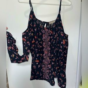 Women’s blouse top cold shoulder